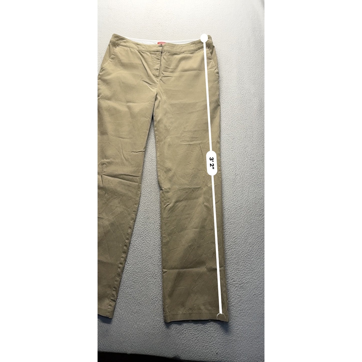 Izod Beige Straight-Leg Pants Size 8 Rayon/Nylon/Spandex Blend #200B
