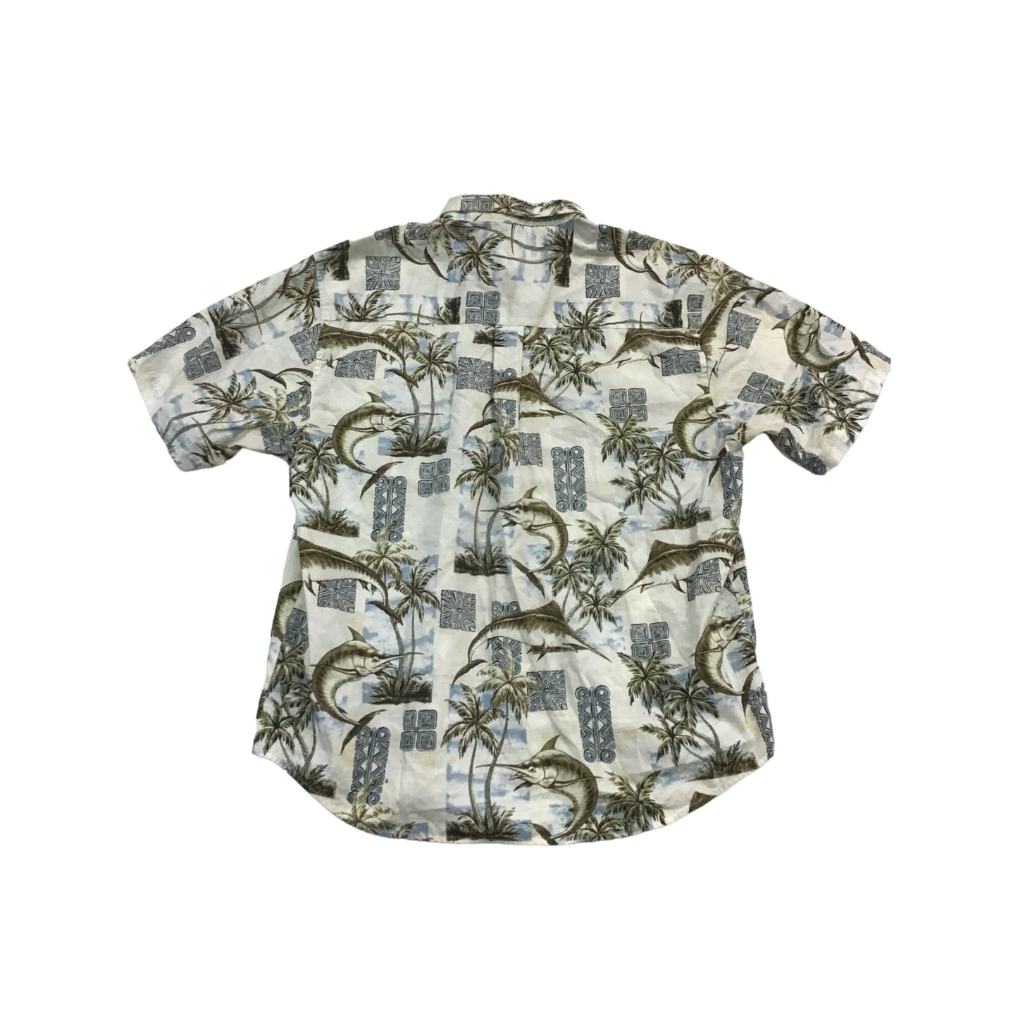 Mens Unique Fish Print ButtonUp