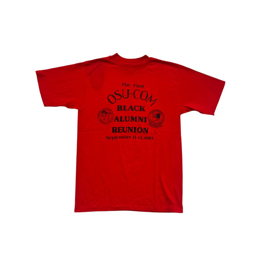 Vintage OSU-COM Black Alumni Reunion T-Shirt Large 1987 Red #557A
