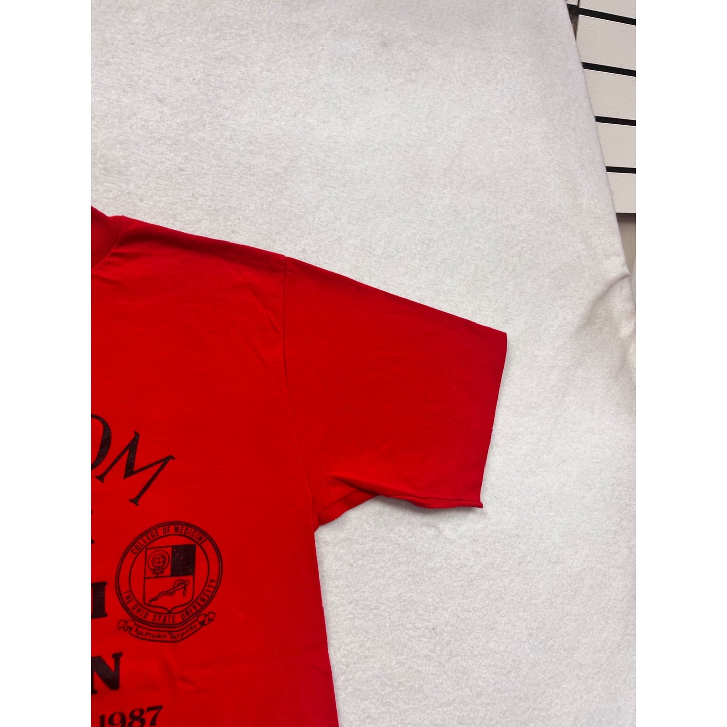 Vintage OSU-COM Black Alumni Reunion T-Shirt Large 1987 Red #557A