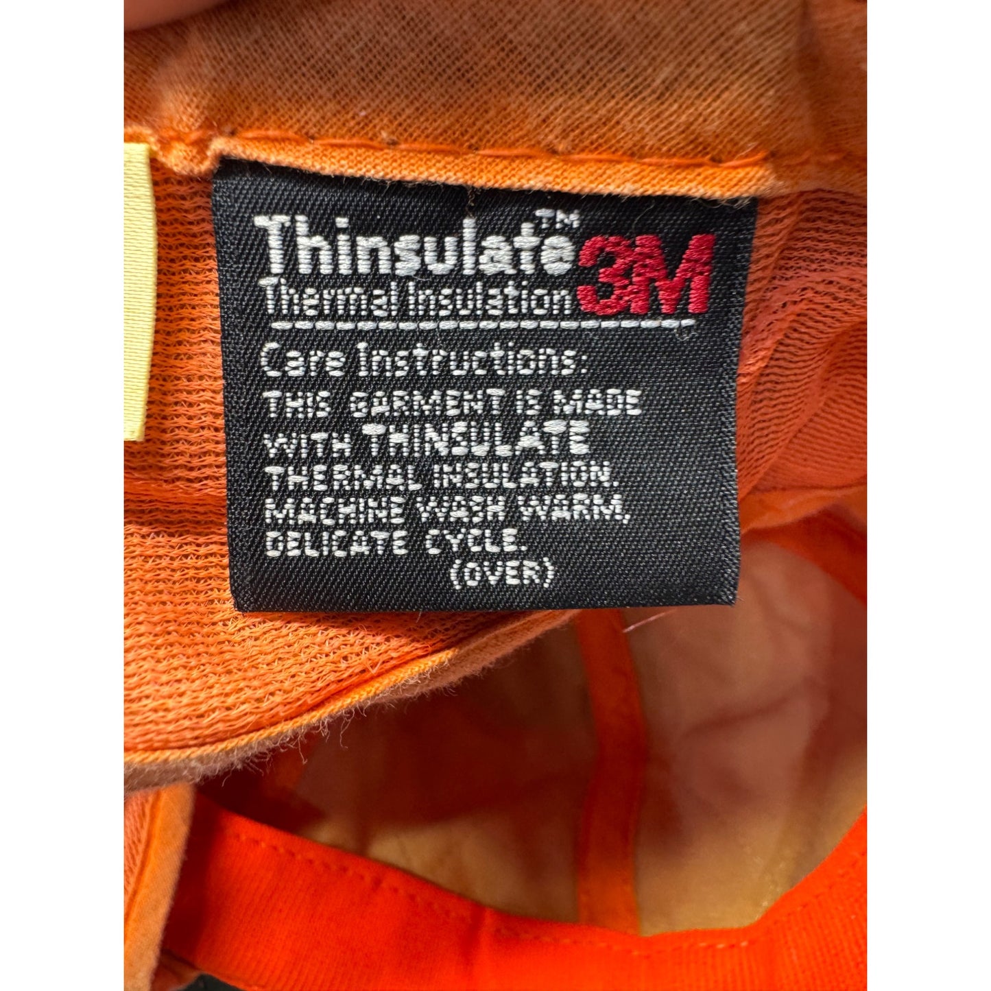 Thinsulate Orange Insulated Cap With Thermal Lining Made In USA #9230