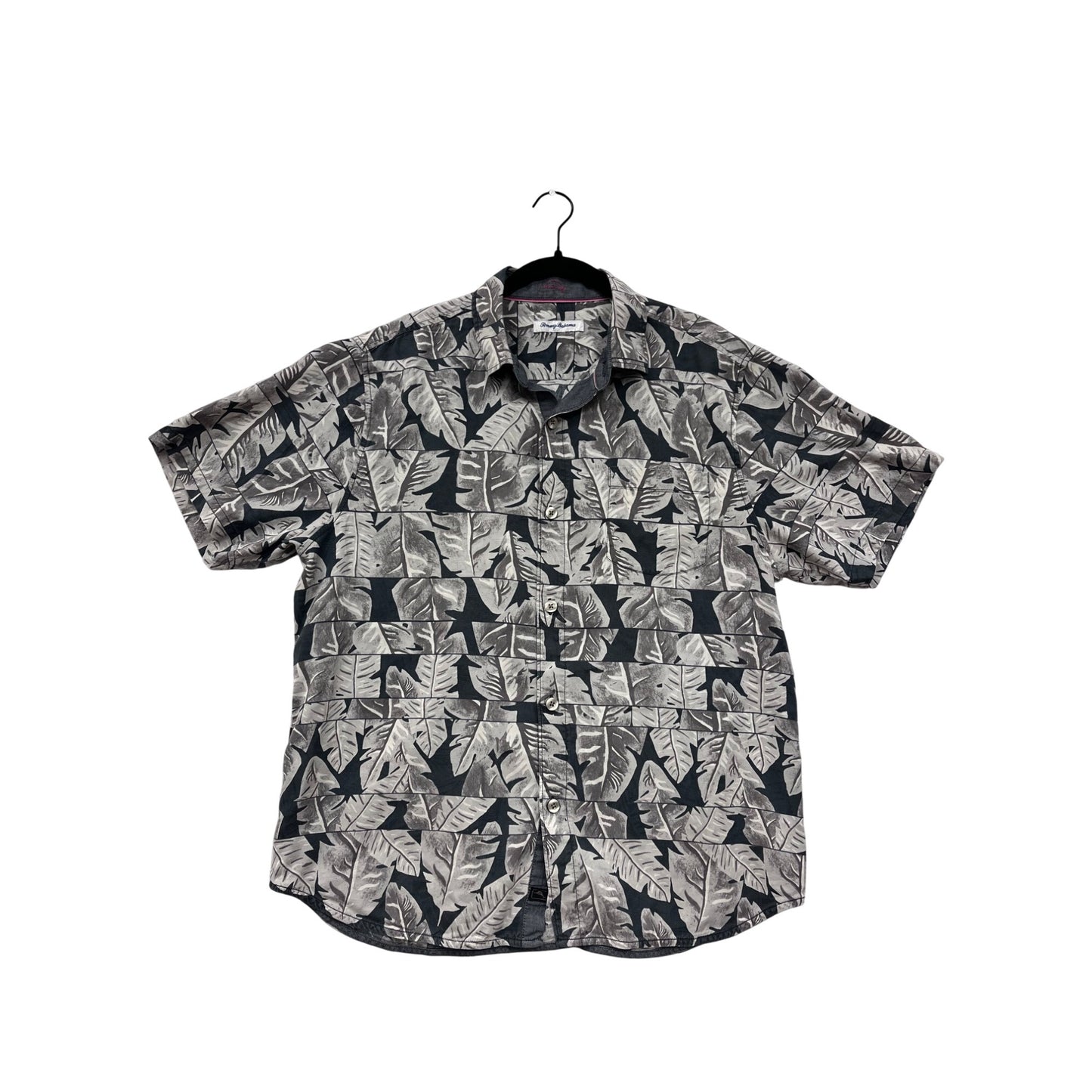 Tommy Bahama Leaf Print Short-Sleeve Shirt L  #8762