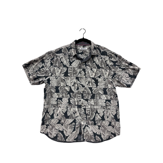 Tommy Bahama Leaf Print Short-Sleeve Shirt L  #8762
