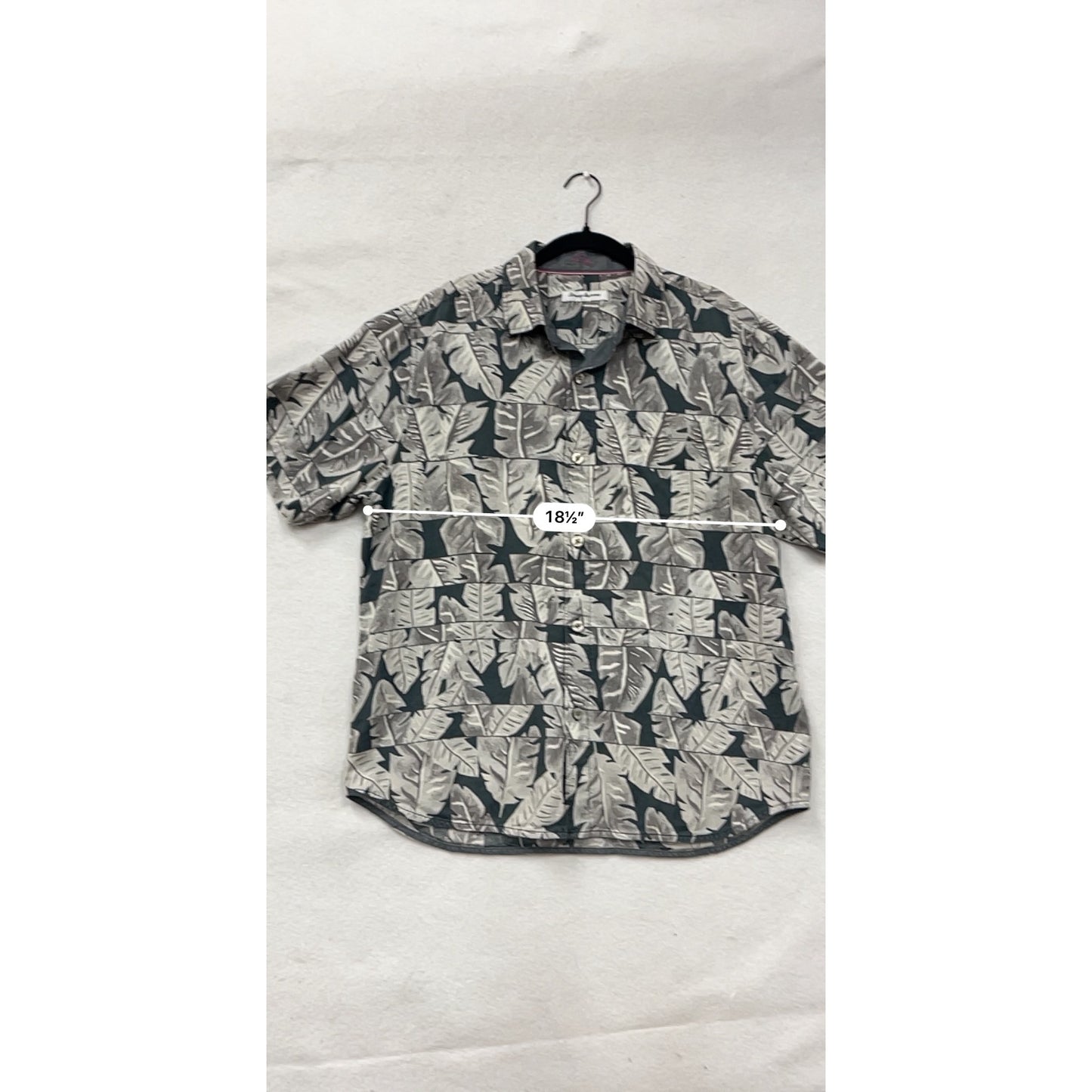 Tommy Bahama Leaf Print Short-Sleeve Shirt L  #8762