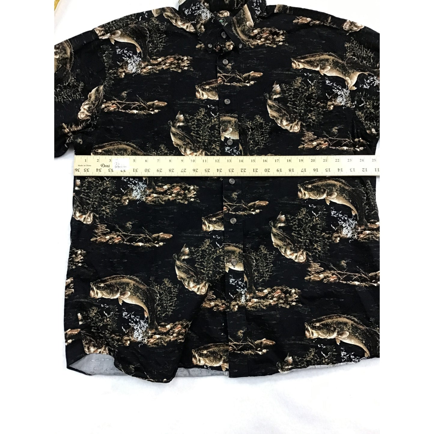 Mens Fish Printed Button Down