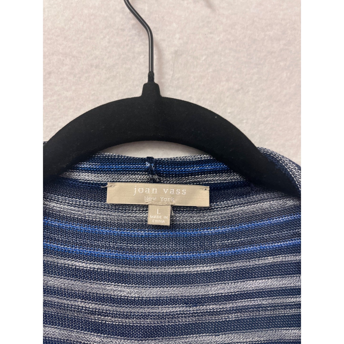 Joan Vass Womens Striped Open Front Cardigan #8451