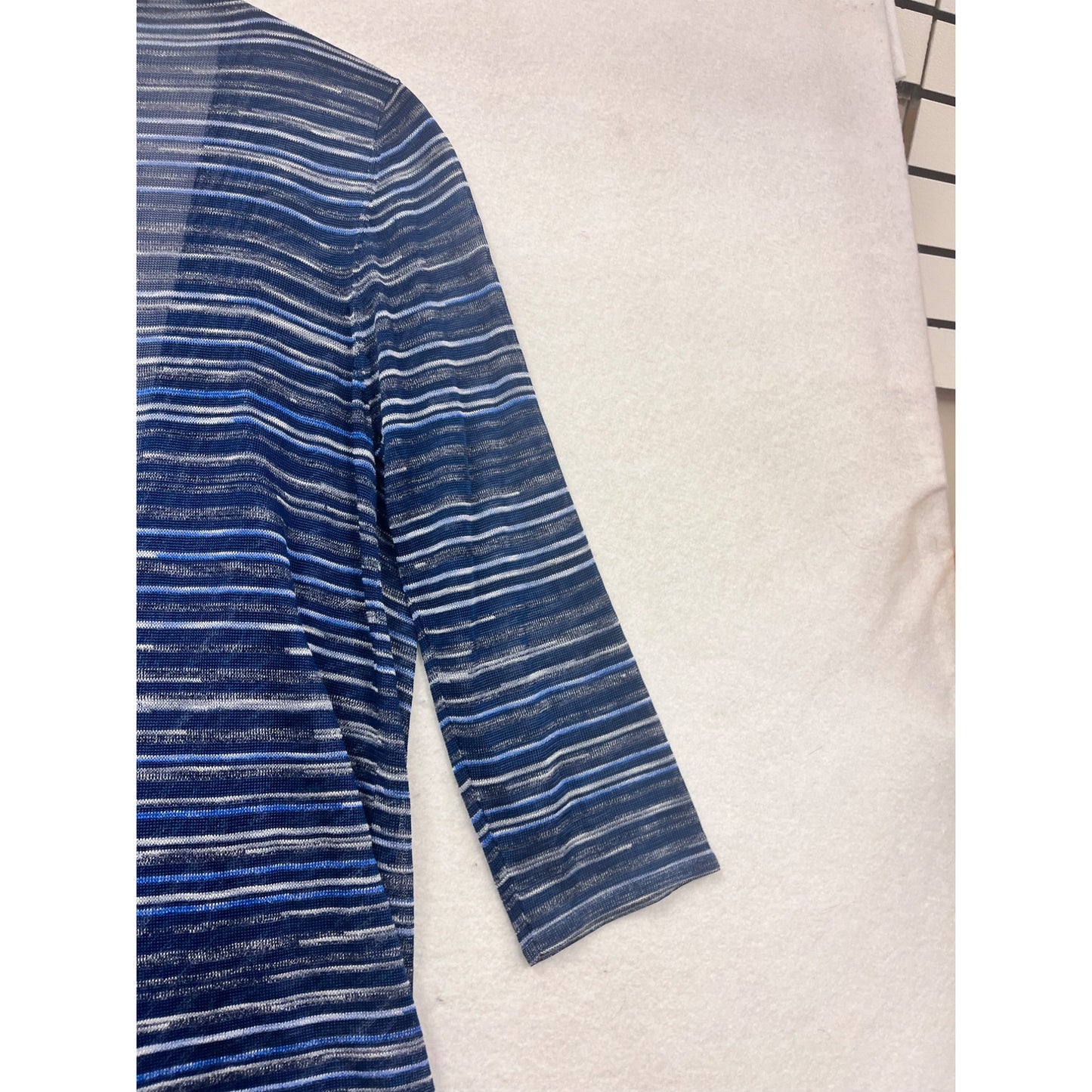 Joan Vass Womens Striped Open Front Cardigan #8451