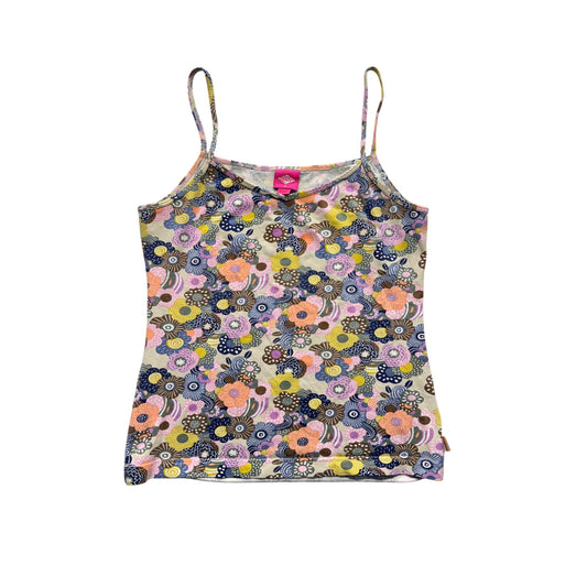 Oilily Floral Print Camisole Tank Top Multicolor Spaghetti Straps Size M #9730