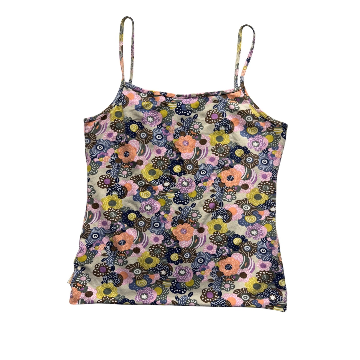 Oilily Floral Print Camisole Tank Top Multicolor Spaghetti Straps Size M #9730