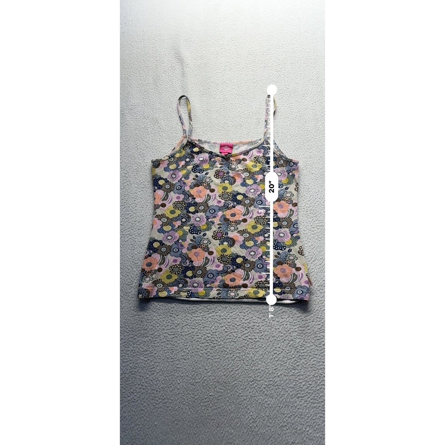 Oilily Floral Print Camisole Tank Top Multicolor Spaghetti Straps Size M #9730