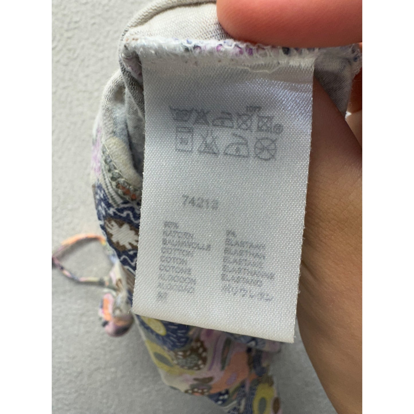 Oilily Floral Print Camisole Tank Top Multicolor Spaghetti Straps Size M #9730