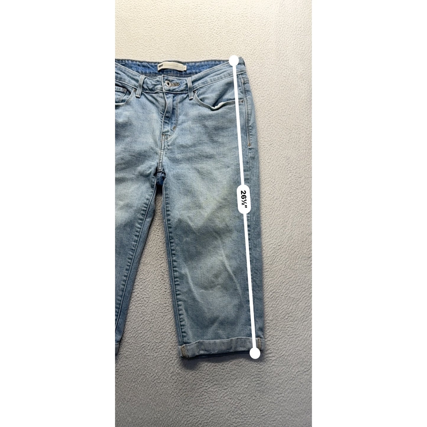 Levis Light Wash Denim Capri Jeans Size 8 #192B