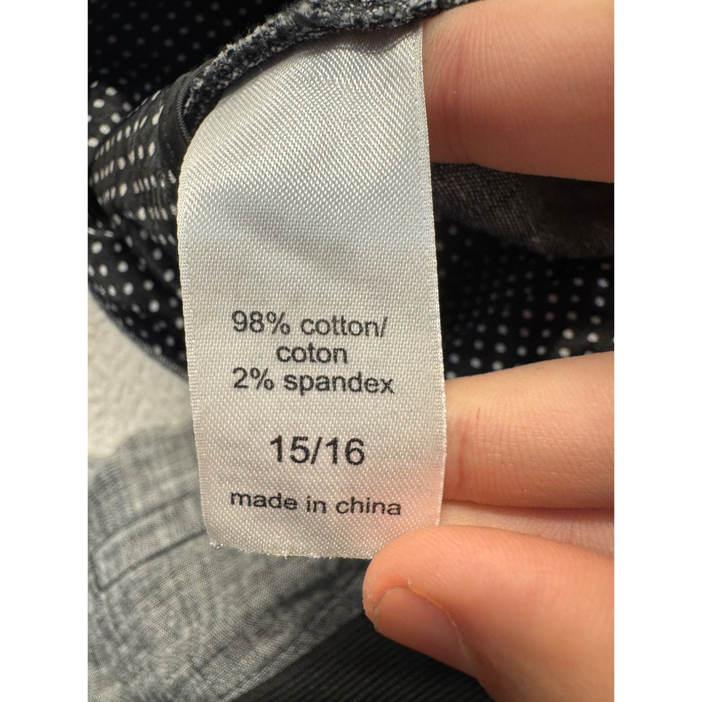 Maurices Gray Bermuda Shorts Size 15/16 Black Belt Cotton/Spandex Blend 457B