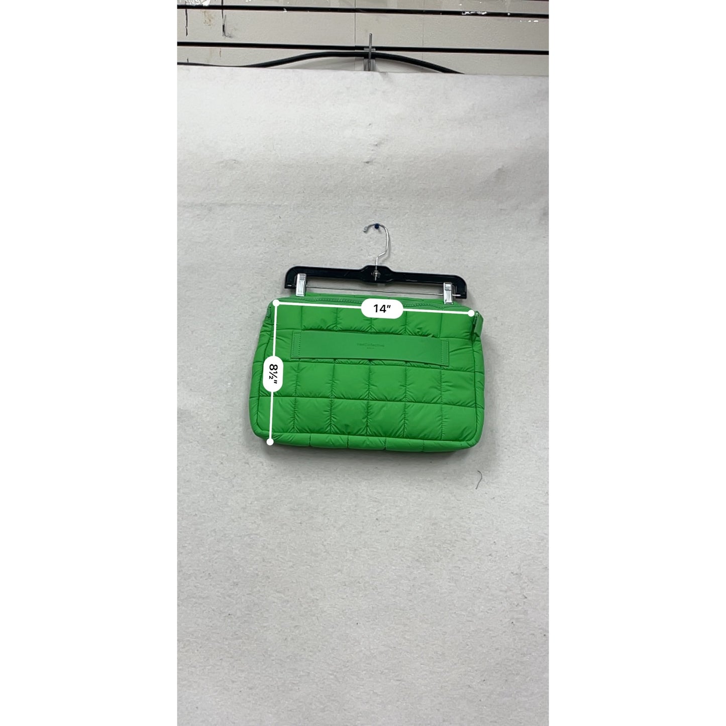 VeeCollective Berlin Quilted Green Laptop Sleeve With Strap #779A