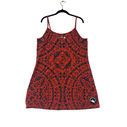Nike XL Red & Black Floral Print Sleeveless Dress #141C