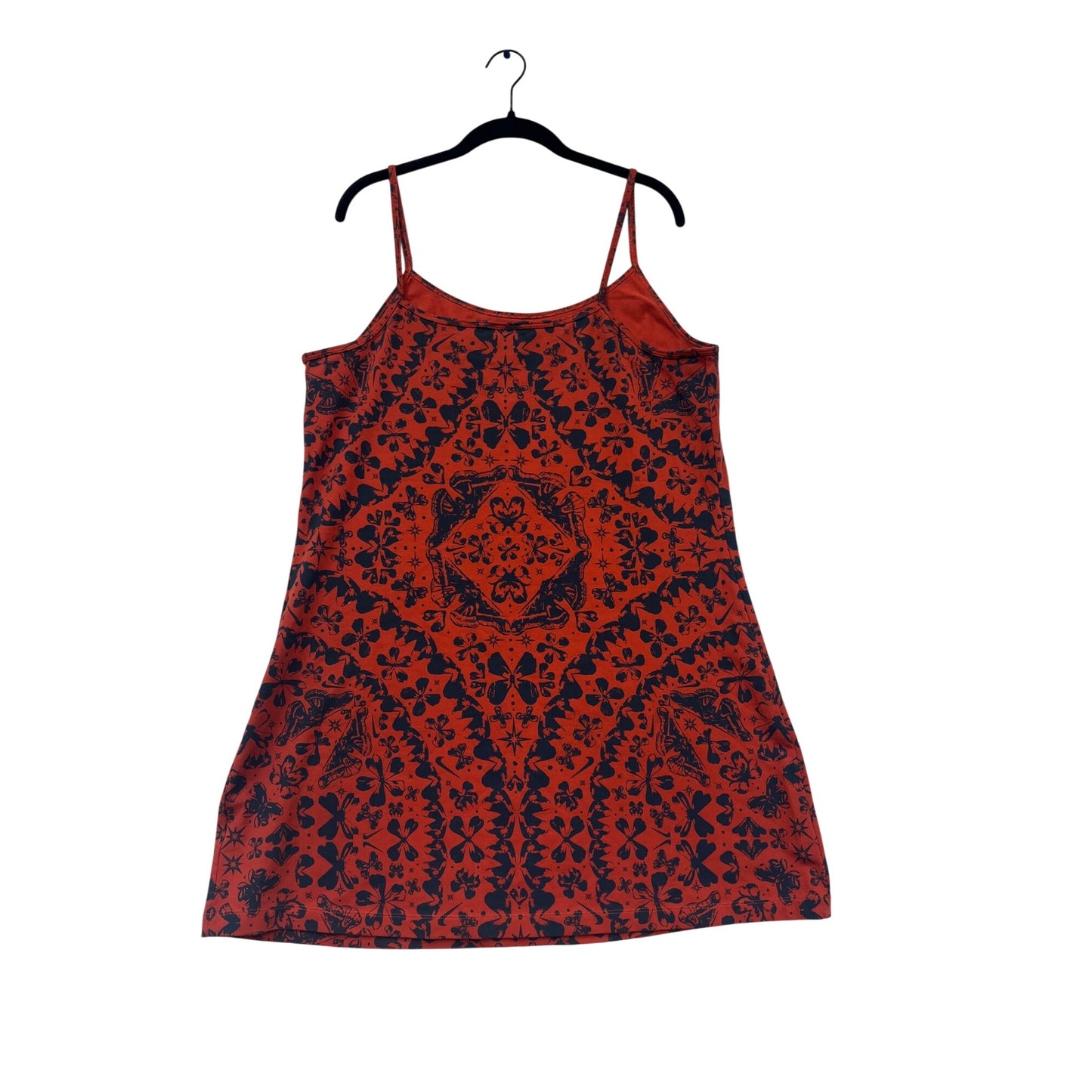 Nike XL Red & Black Floral Print Sleeveless Dress #141C