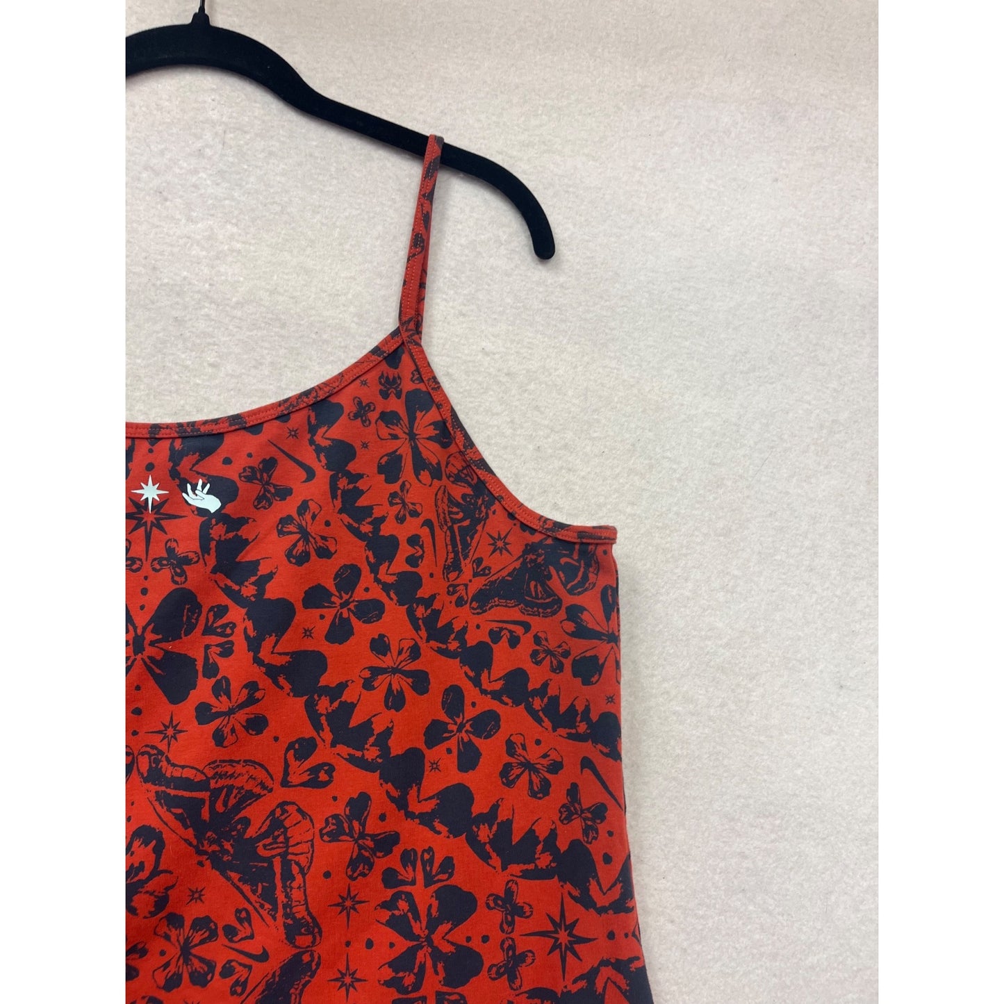 Nike XL Red & Black Floral Print Sleeveless Dress #141C