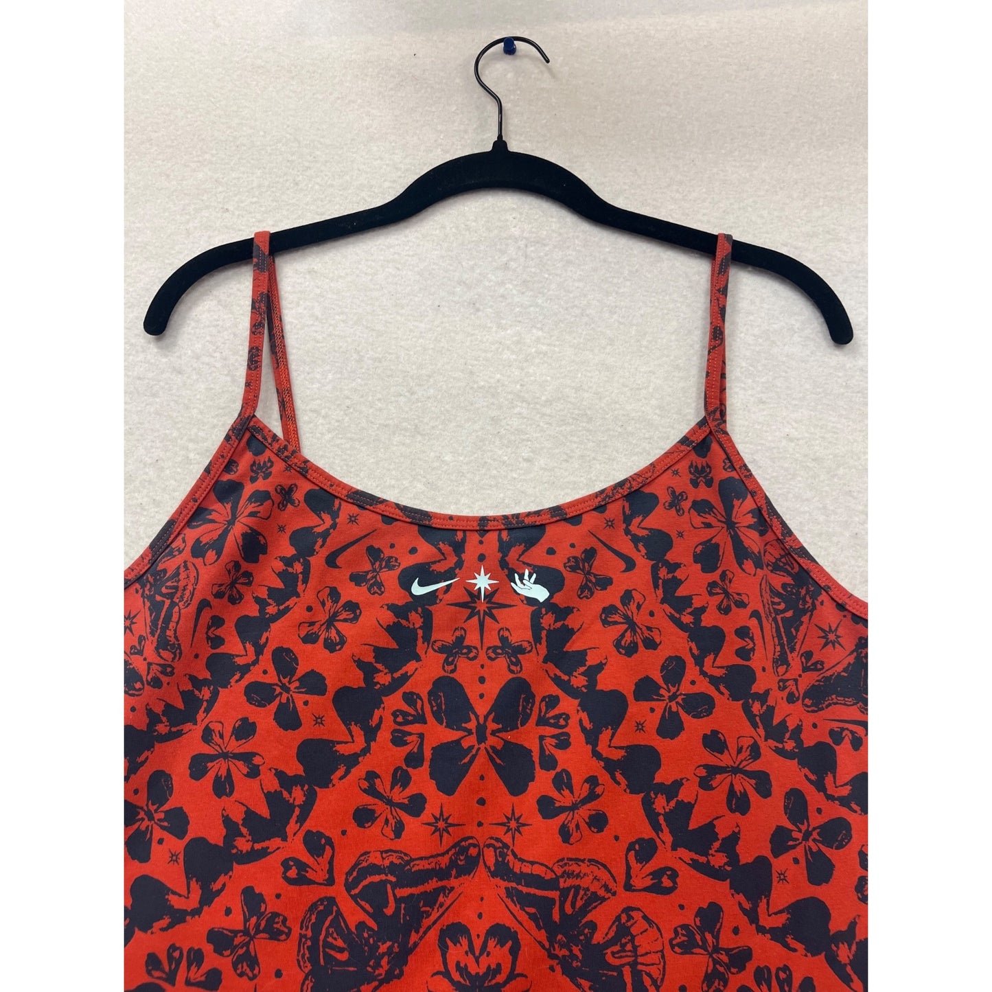 Nike XL Red & Black Floral Print Sleeveless Dress #141C