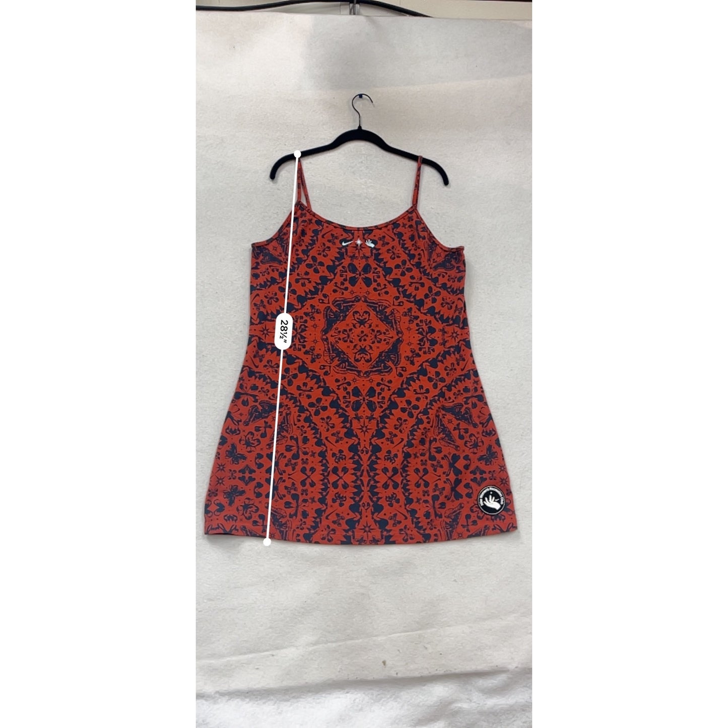 Nike XL Red & Black Floral Print Sleeveless Dress #141C