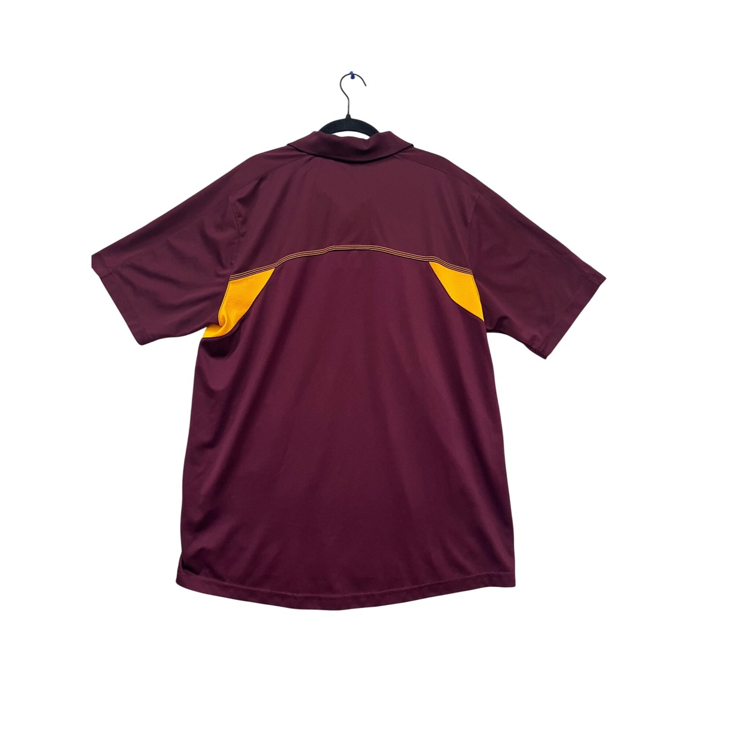 Adidas Climalite Maroon & Gold Football Polo Shirt Size 3XL Polyester #851A