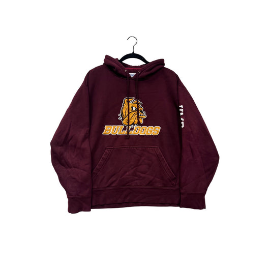 Champion Bulldogs Maroon Hoodie Mens L #76A