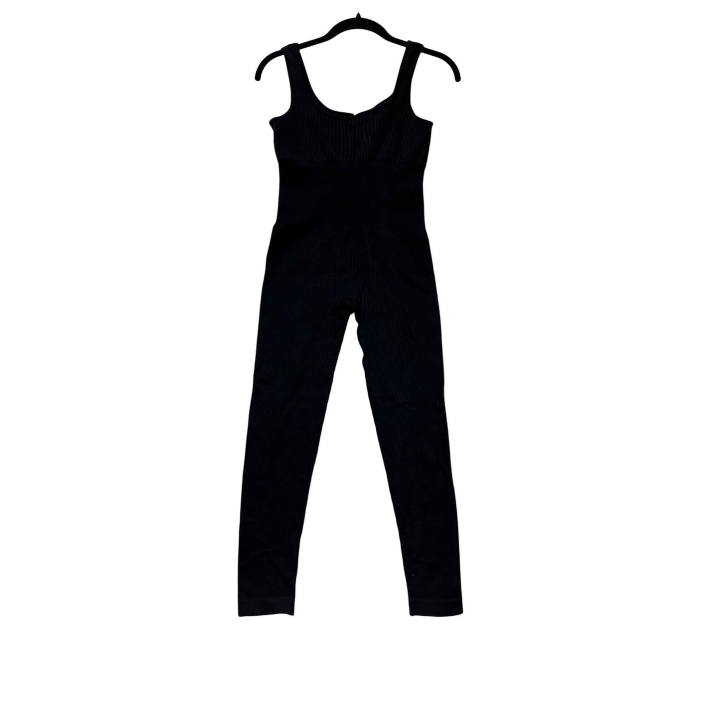 Black Ribbed Jumpsuit Medium #384A