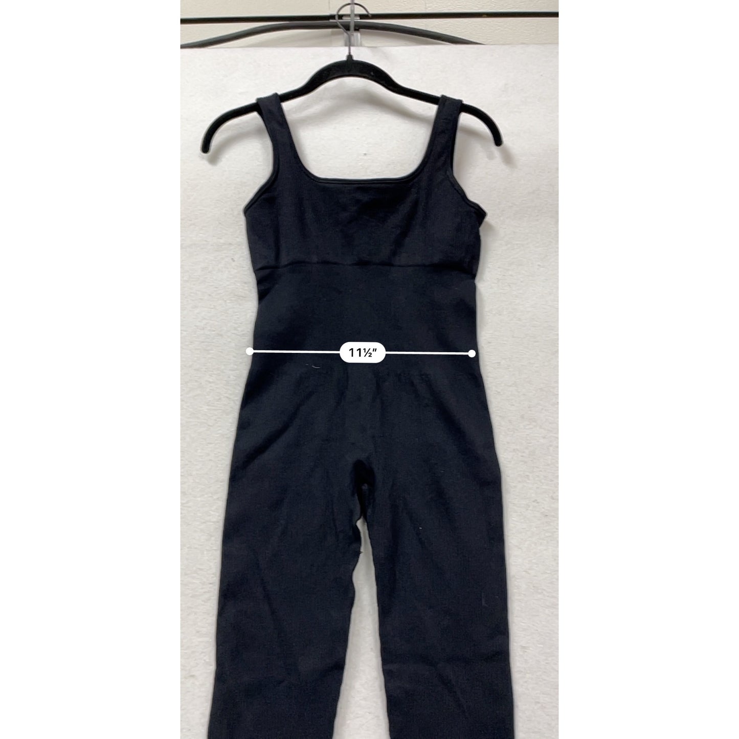 Black Ribbed Jumpsuit Medium #384A