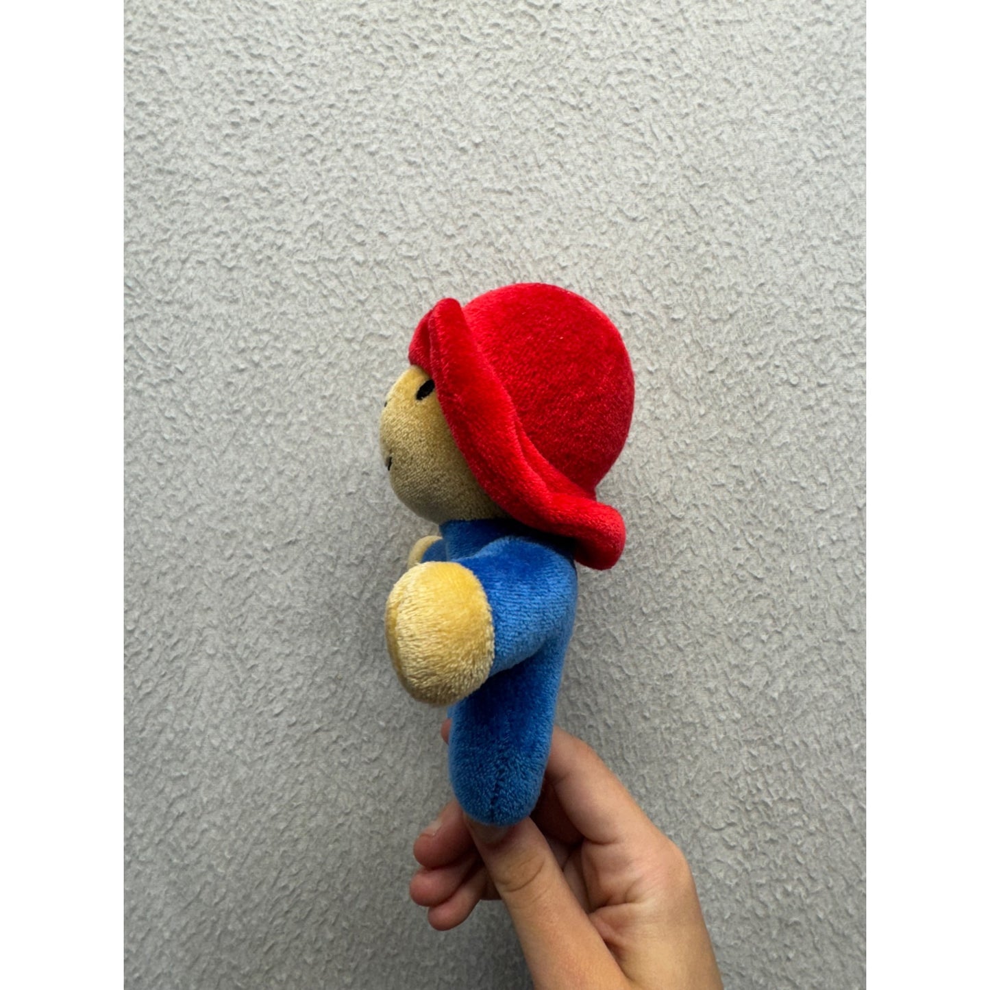 Vintage Paddington Bear Baby Rattle Toy With Red Hat & Blue Body By Eden #9966