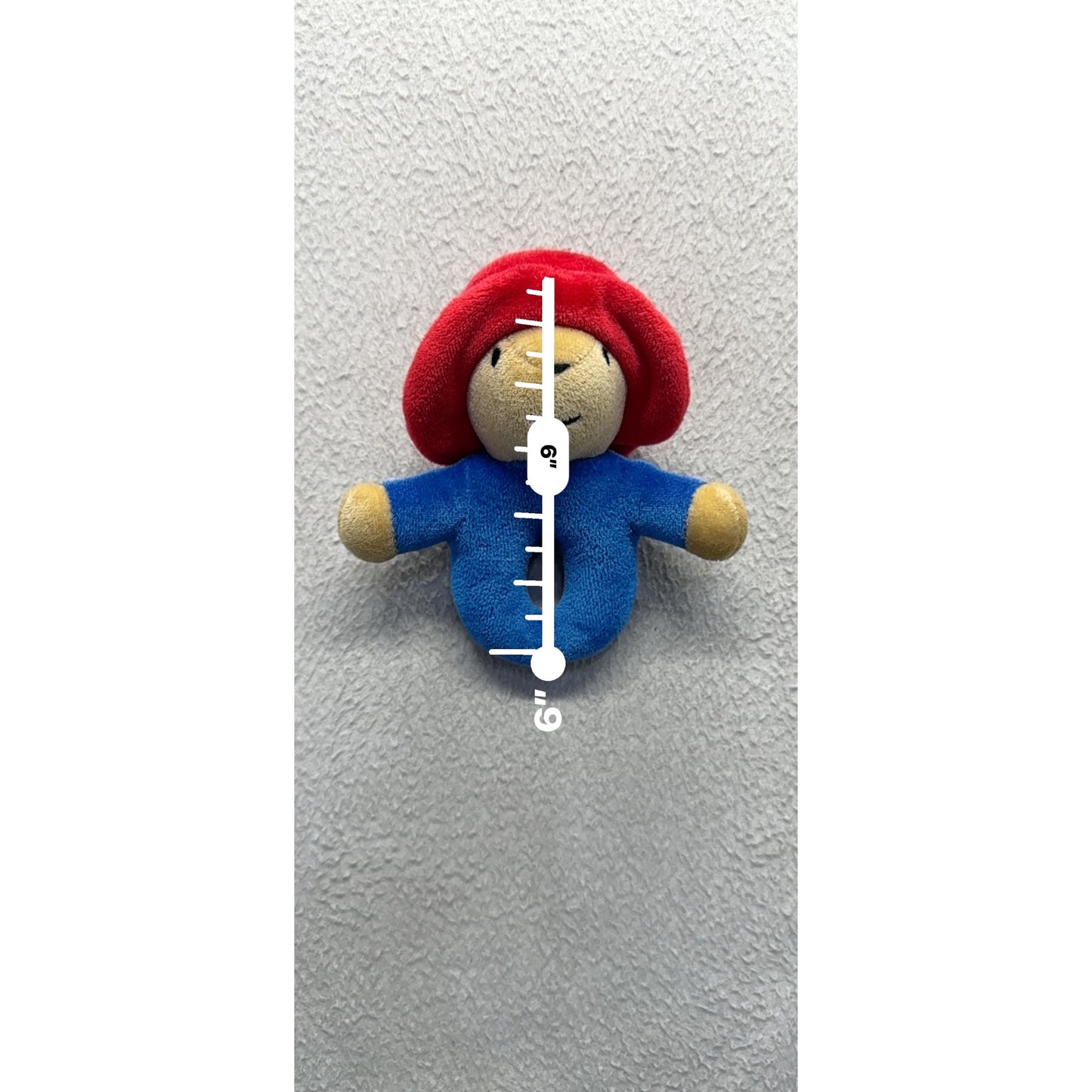 Vintage Paddington Bear Baby Rattle Toy With Red Hat & Blue Body By Eden #9966