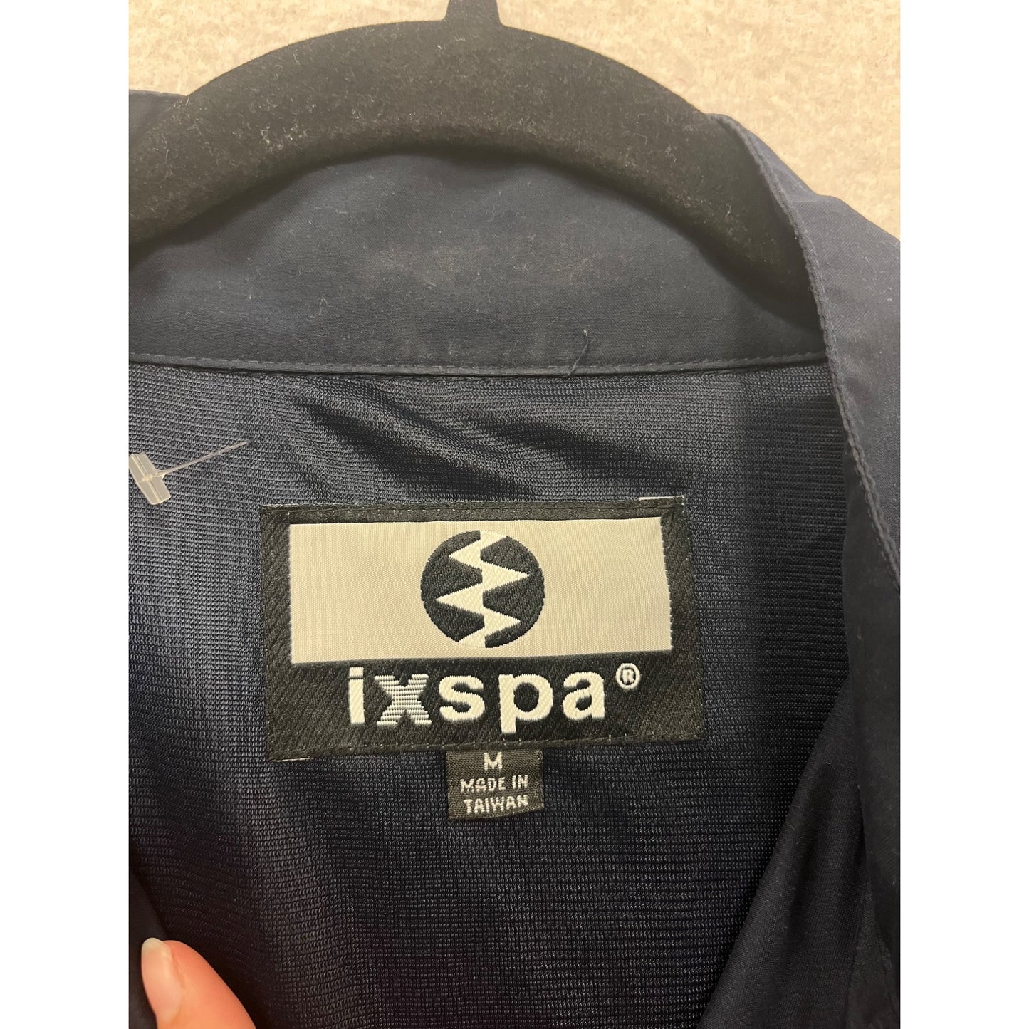 Ixspa Laughlin Ranch Golf Club Windbreaker Jacket Navy Blue M #527A