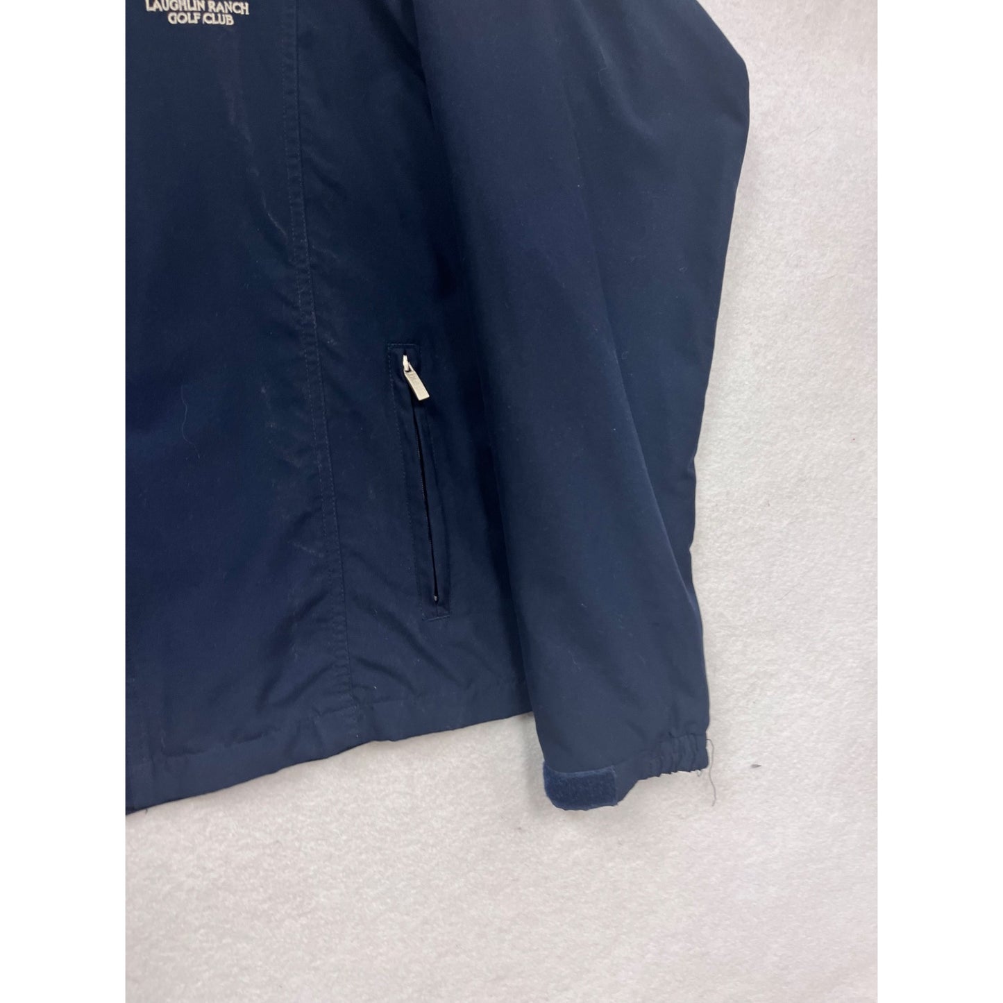 Ixspa Laughlin Ranch Golf Club Windbreaker Jacket Navy Blue M #527A