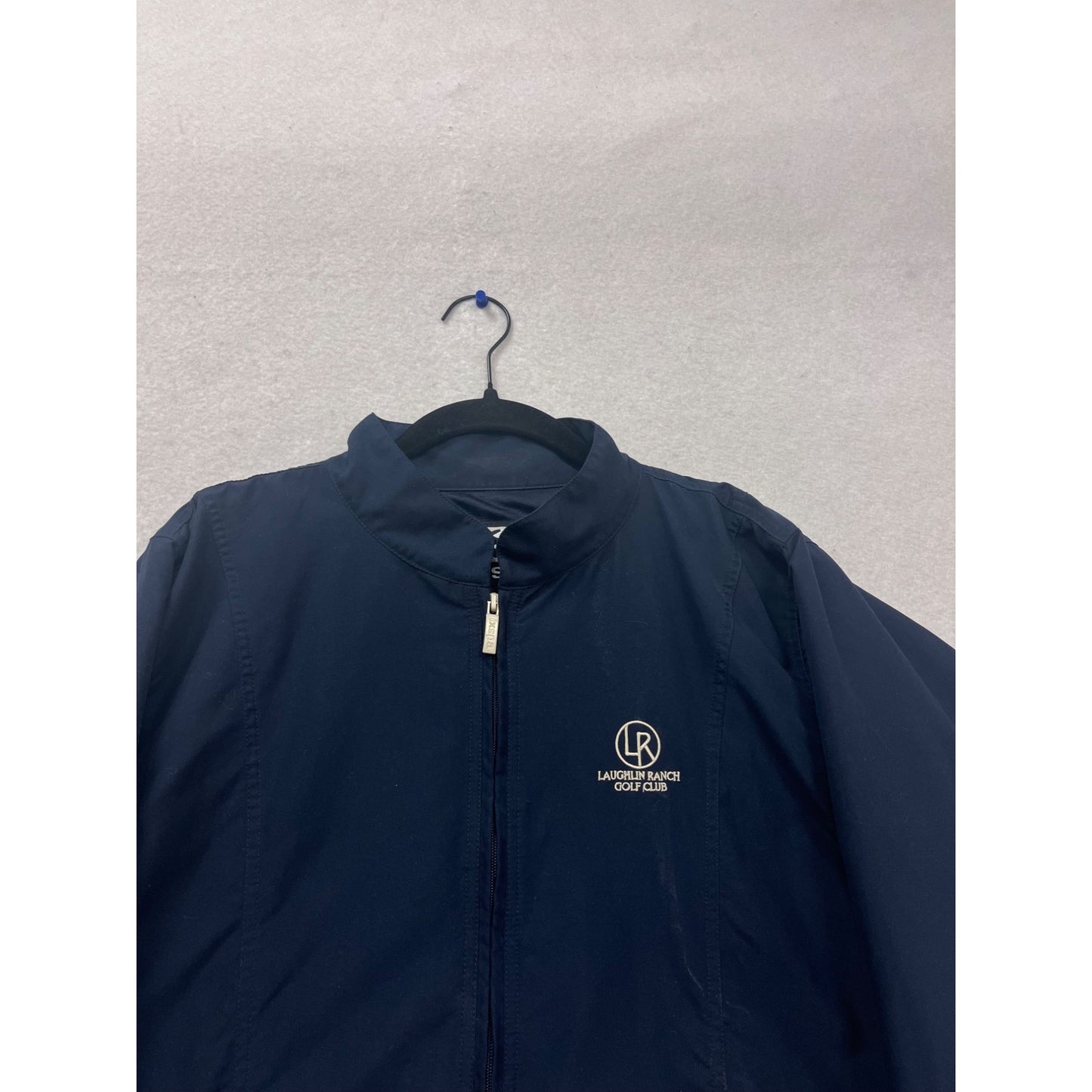 Ixspa Laughlin Ranch Golf Club Windbreaker Jacket Navy Blue M #527A