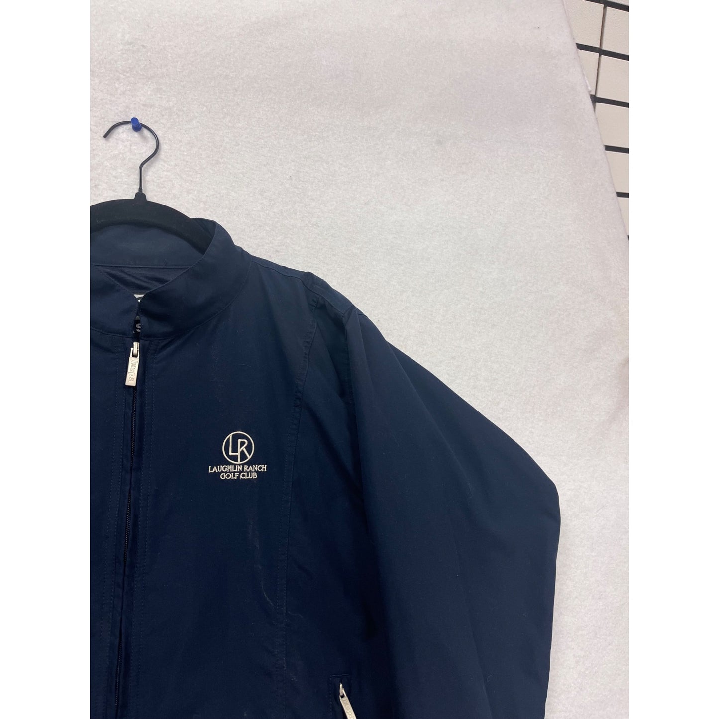 Ixspa Laughlin Ranch Golf Club Windbreaker Jacket Navy Blue M #527A