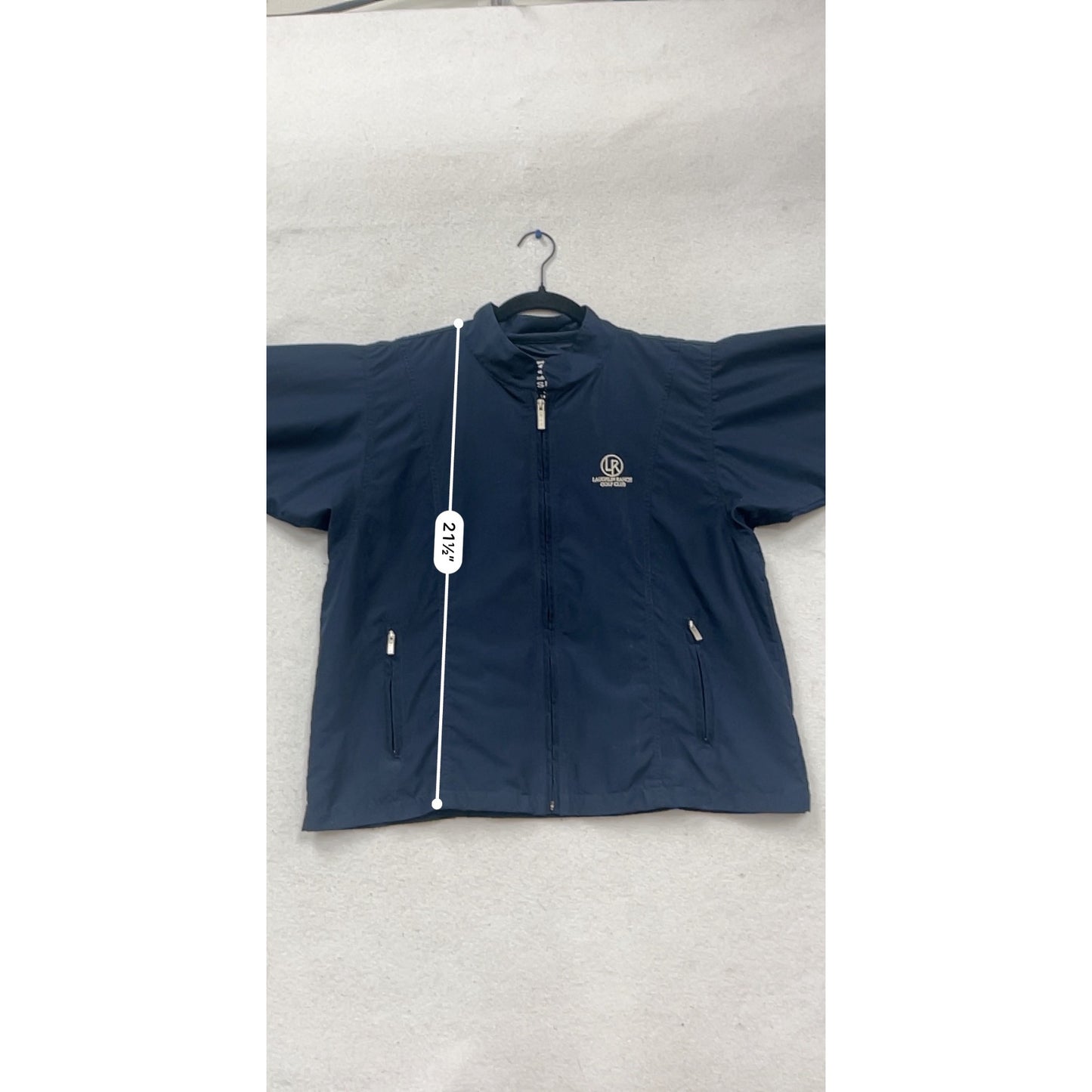 Ixspa Laughlin Ranch Golf Club Windbreaker Jacket Navy Blue M #527A