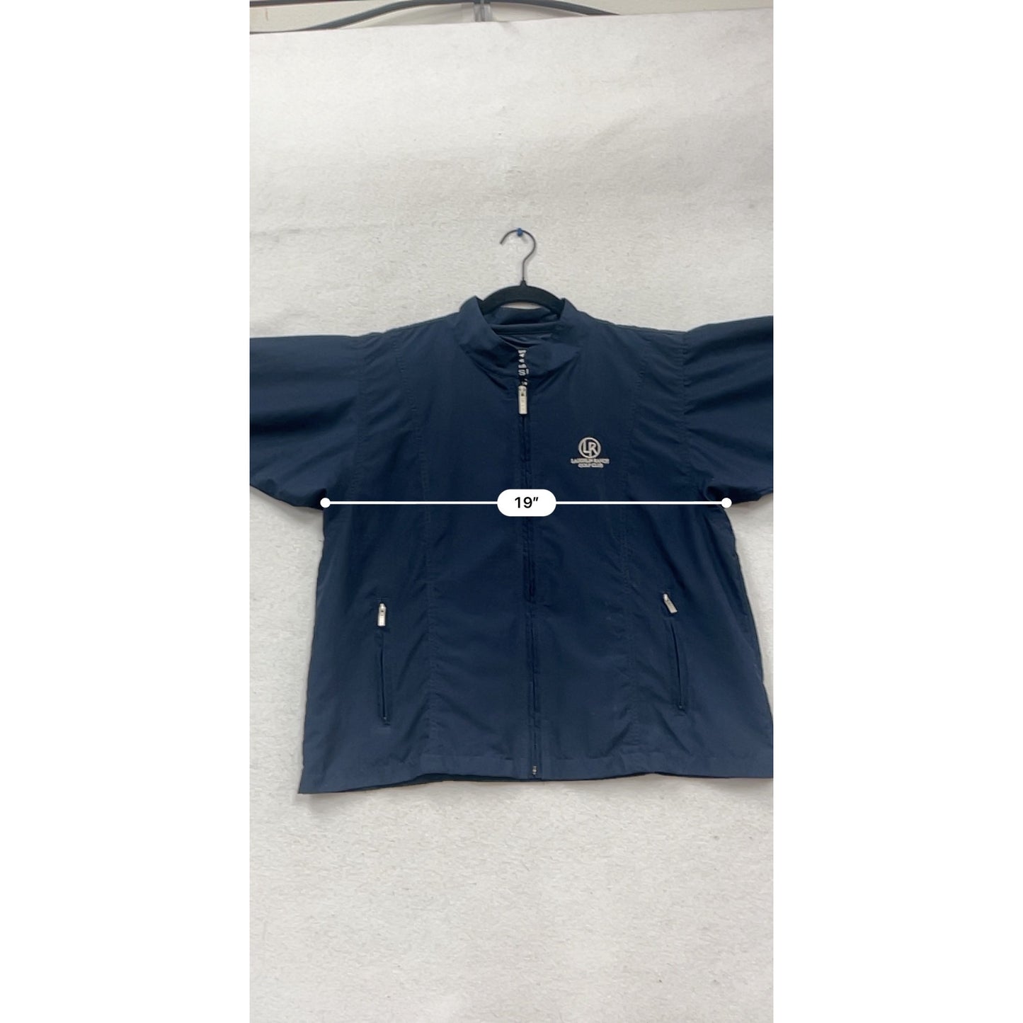 Ixspa Laughlin Ranch Golf Club Windbreaker Jacket Navy Blue M #527A