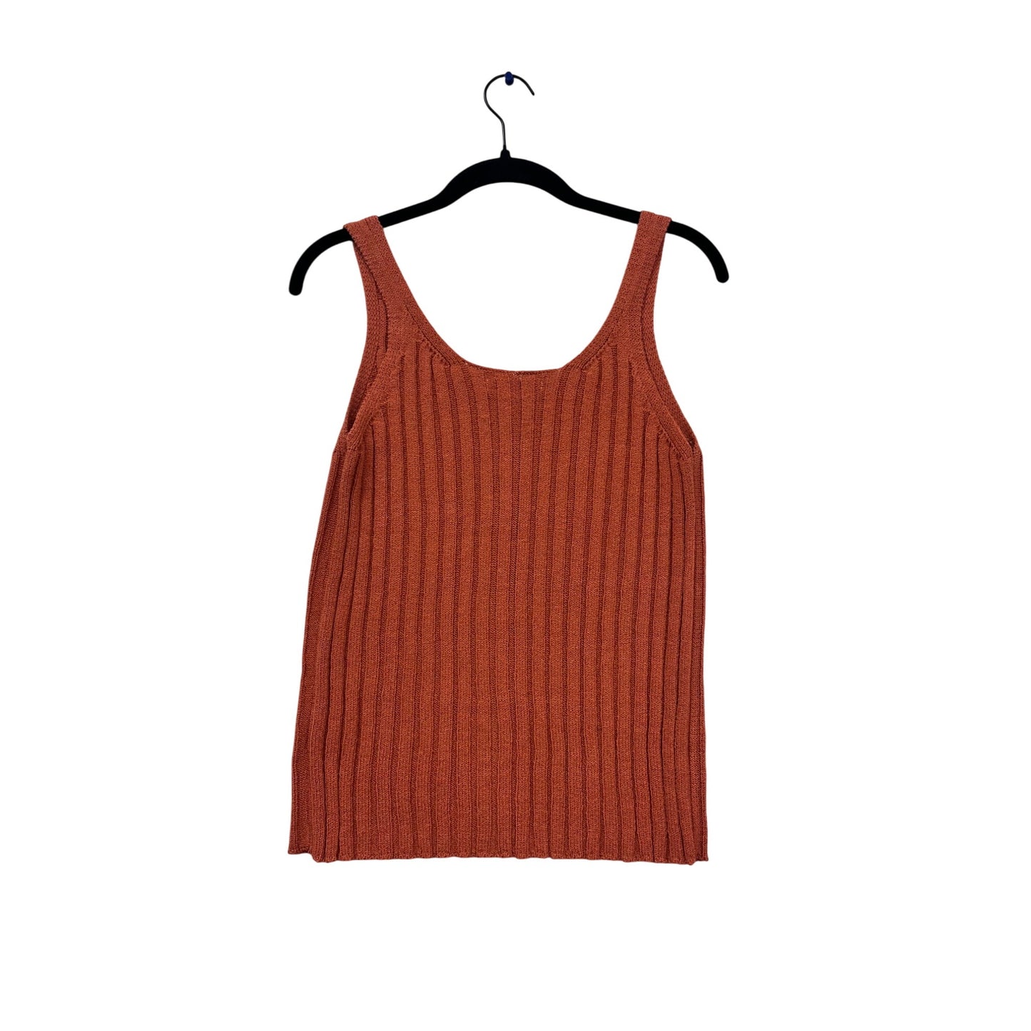 Pink Clover Ribbed Knit Button-Front Tank Top S #543A