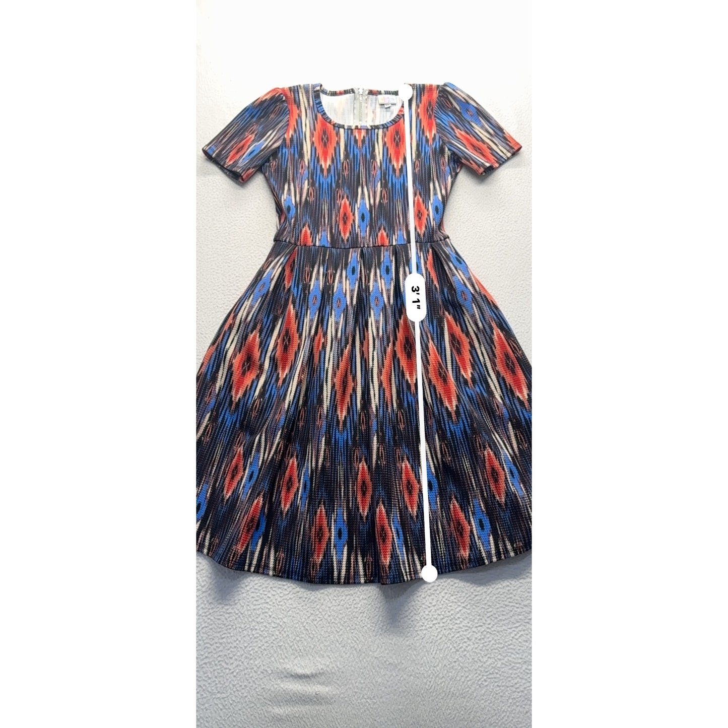 LuLaRoe XS Multicolor Ikat Print Dress #9146