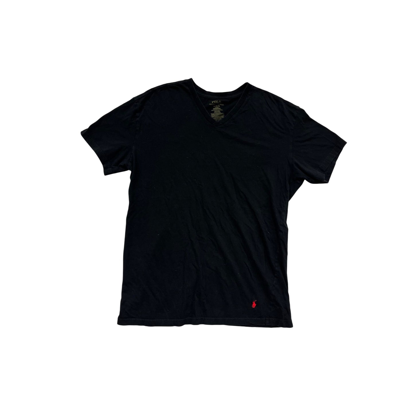 Ralph Lauren Polo Black V-Neck T-Shirt XL #559A