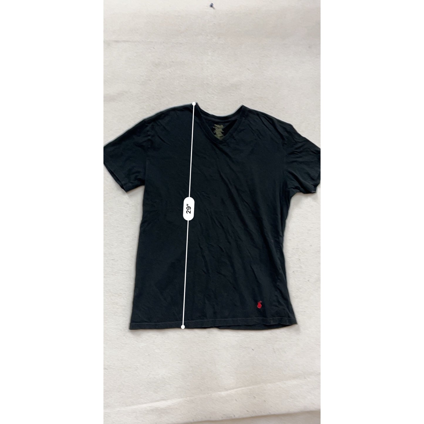 Ralph Lauren Polo Black V-Neck T-Shirt XL #559A