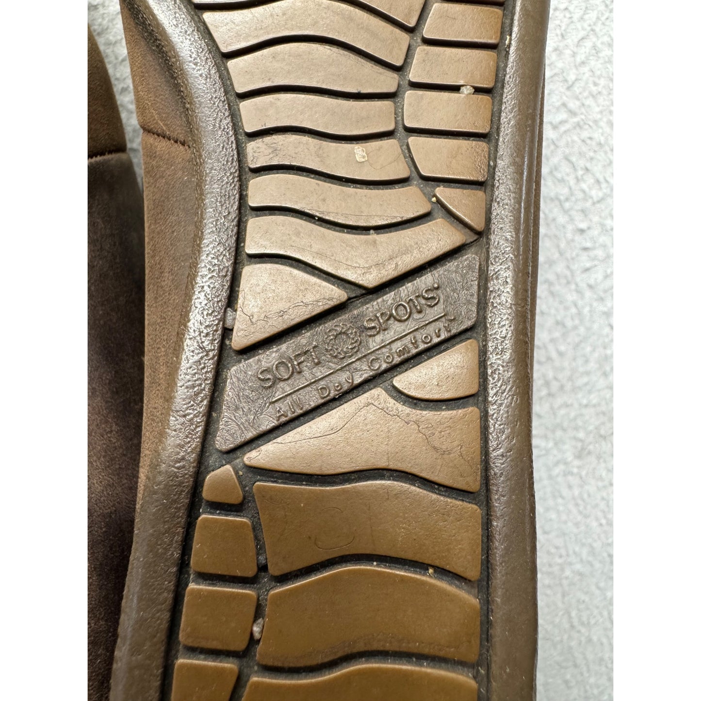 Soft Spots Brown Leather Lace-Up Ankle Shoes Non-Slip Soles Size 5 #9452