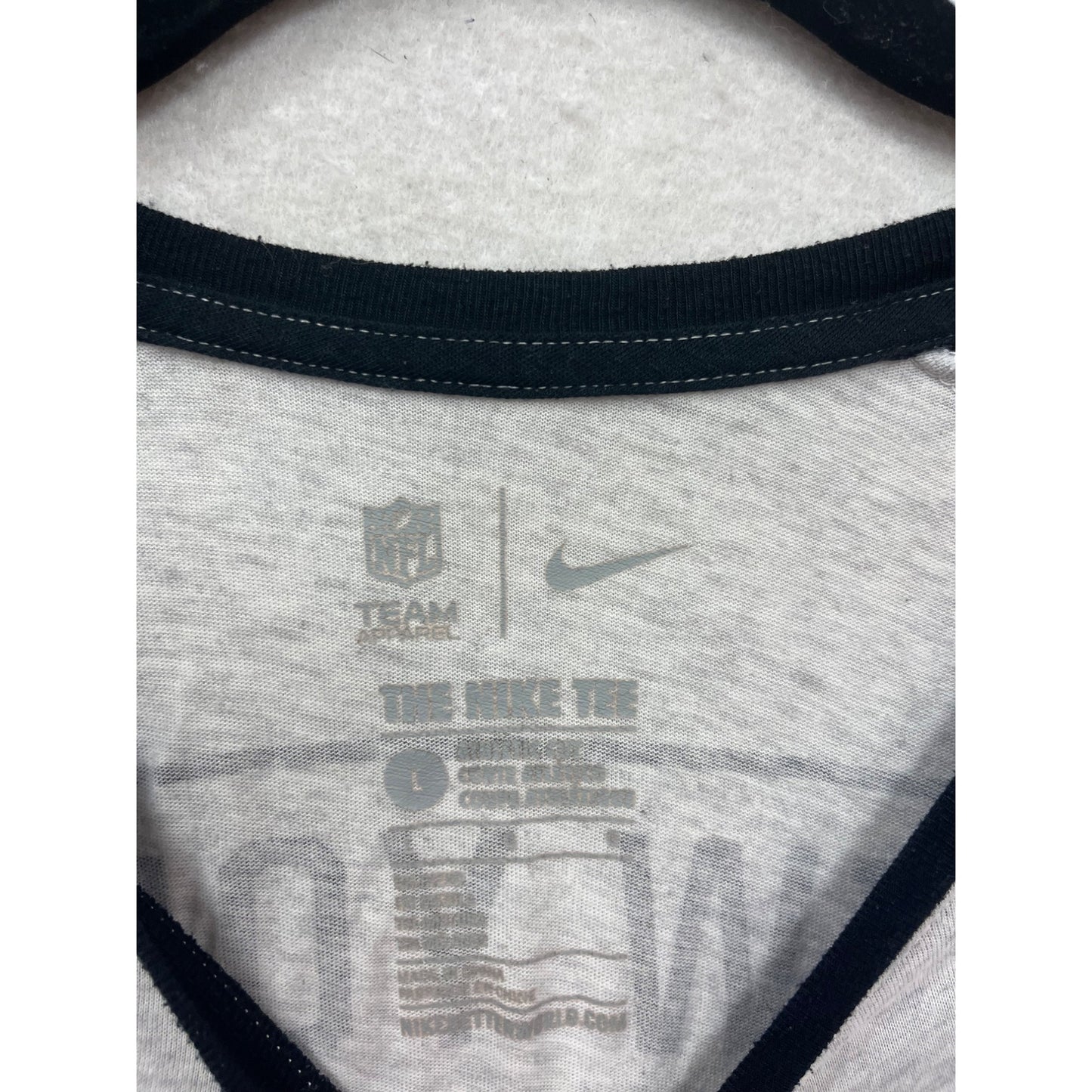 Nike New York Giants Raglan Tee Grey/Black #195A