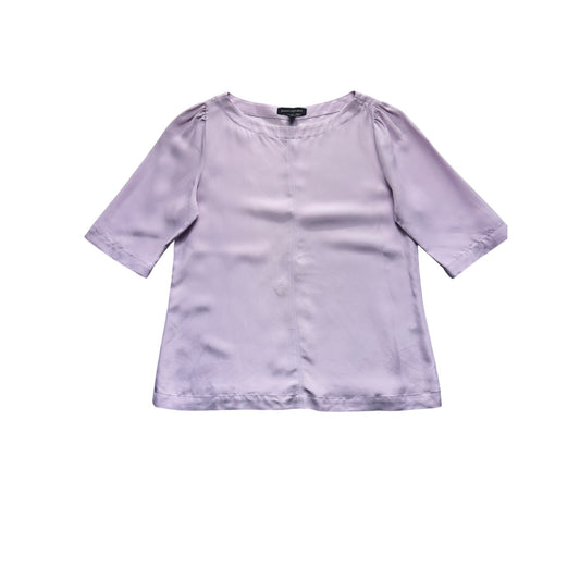 Banana Republic Lavender Blouse S Viscose & Lyocell 3/4 Sleeve Round Neck #9943