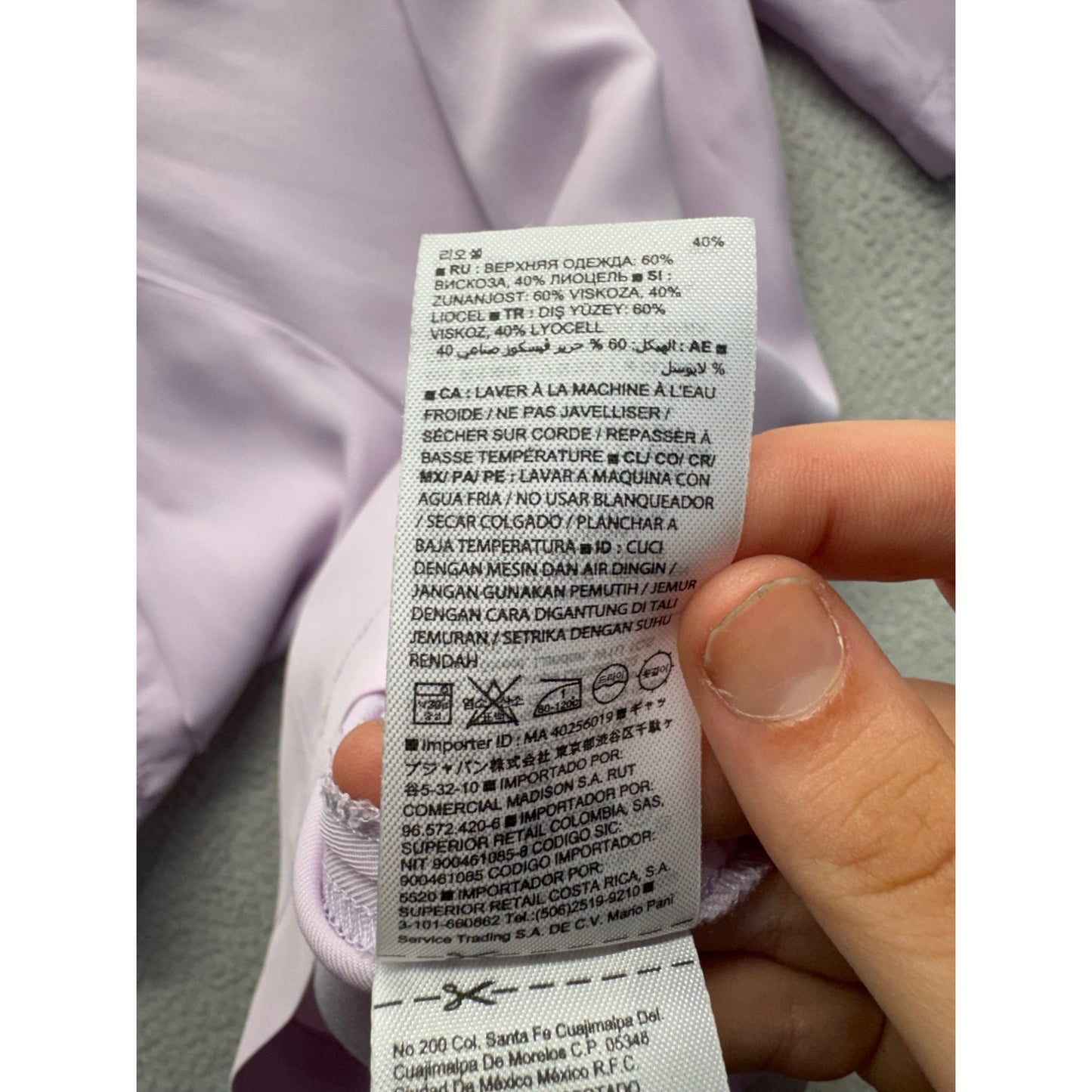 Banana Republic Lavender Blouse S Viscose & Lyocell 3/4 Sleeve Round Neck #9943