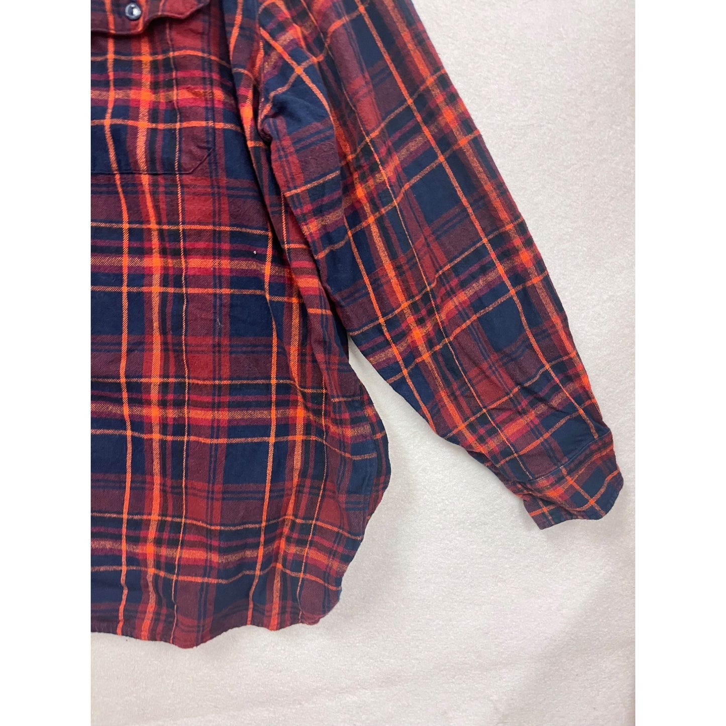 Levis XXL Relaxed Fit Flannel Shirt Red & Navy Plaid #205A