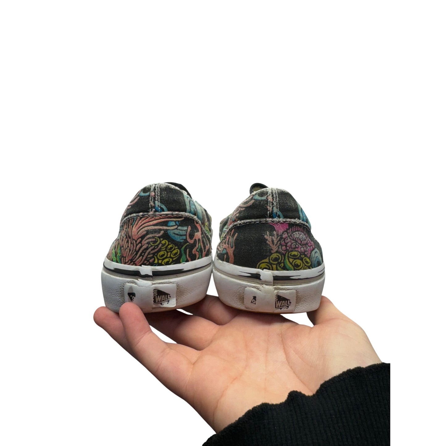 Vans Slip-On Shoes 3Multicolor Dragon Print Size8 #9457