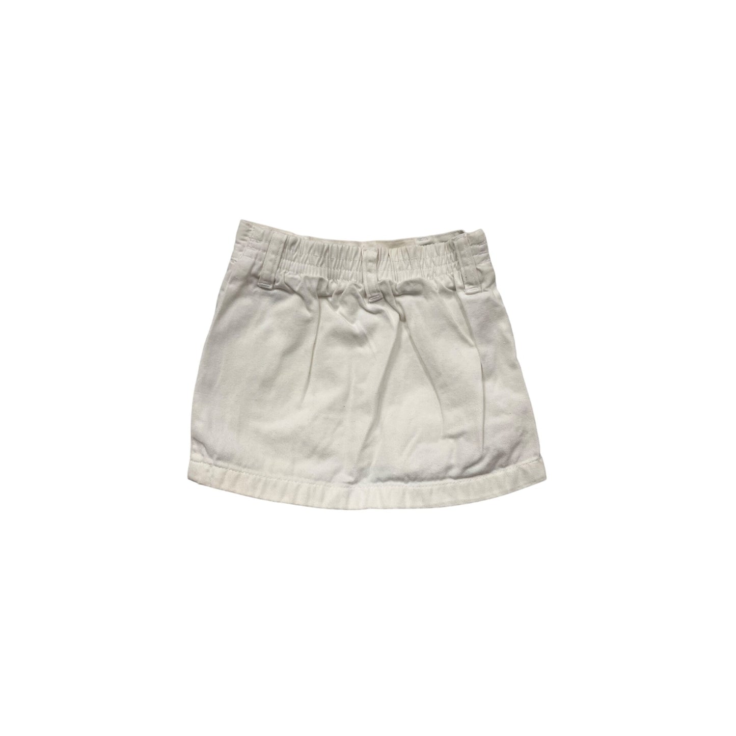 Ralph Lauren Baby Girl 18M White Cotton Skort With Pink Logo Embroidery #8002