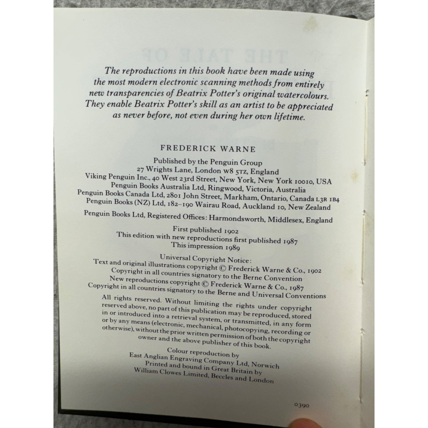 Classic Peter Rabbit Collectible Plush Stuffed Animal Vintage 2001 Edition #9650