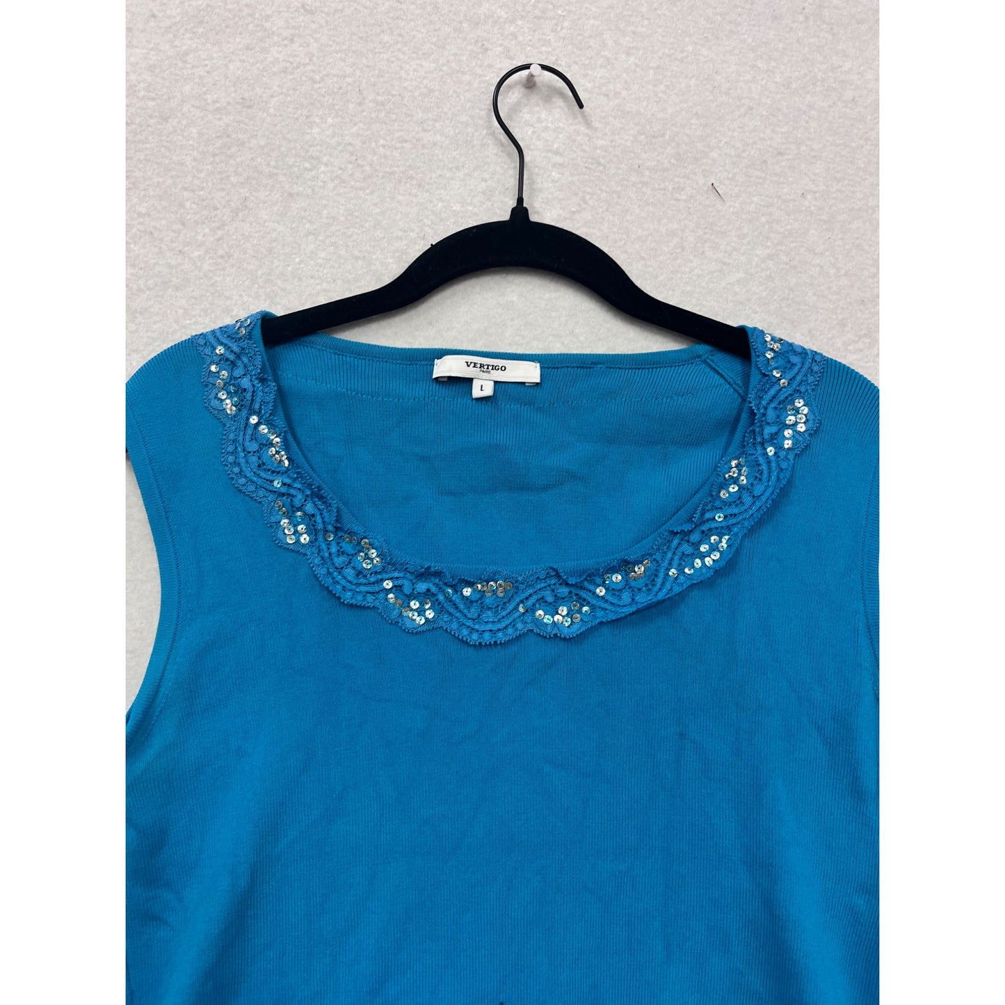 Large Blue Sleeveless Top #127A