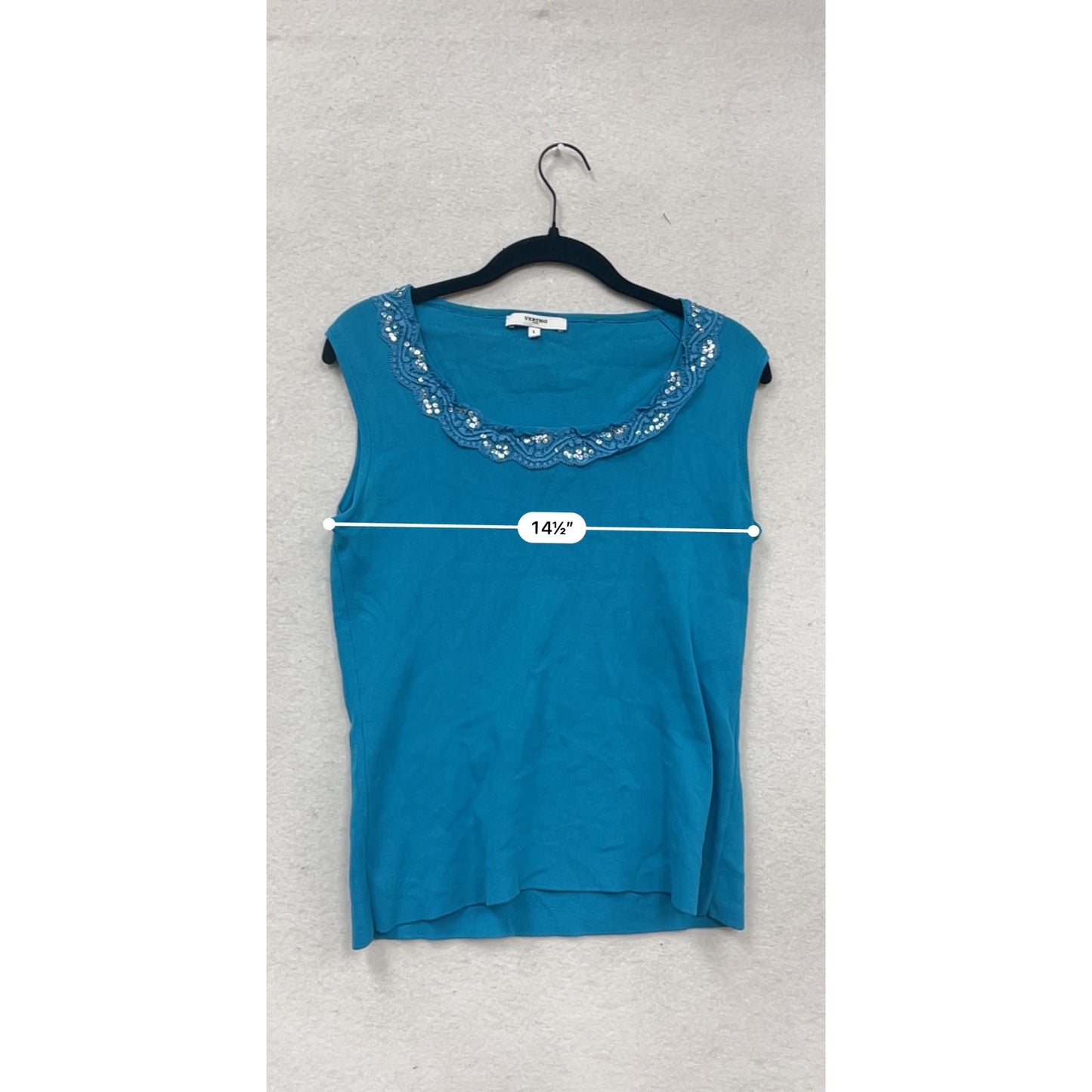 Large Blue Sleeveless Top #127A
