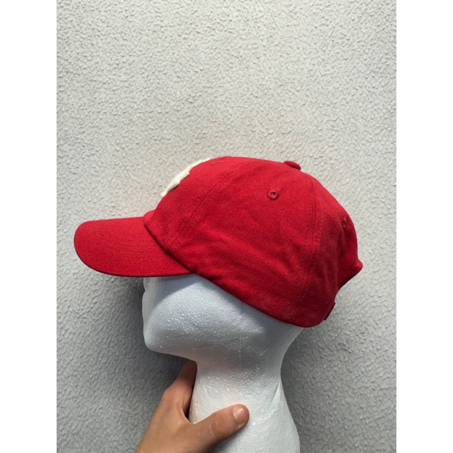 Roots Red Baseball Cap With Maple Leaf Patch & Adjustable Strap #9694